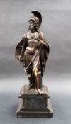 After Bartoli Mars Bronze figure On a black marble base 30cm high