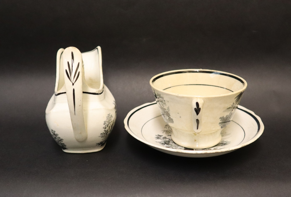 A Llanelly pottery Amherst Japan pattern teapot together with a Swansea blue and white Ladies with - Image 4 of 12