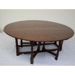 An 18th century style oak wake table,