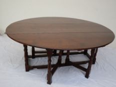 An 18th century style oak wake table,