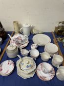 A Spode Chelsea gardens pattern part tea set together with a Villeroy and Boch part tea and dinner