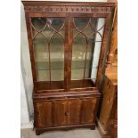 A 20th century mahogany bookcase,