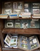A large collection of postcards,