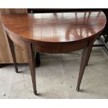 A 19th century mahogany card table,