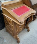 A Victorian style Davenport desk,