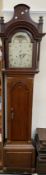 A 19th century oak and mahogany longcase clock,