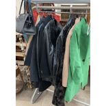 A Gentleman's leather jacket together with a collection of coats,