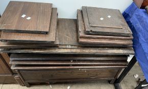 A sectional bookcase in parts,