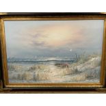 W Linton A coastal scene Oil on canvas Signed