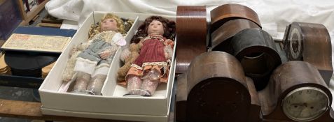 Leonardo Collection Dolls together with Mantle clock cases,