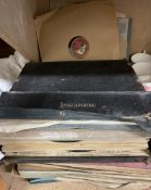 Assorted 78 records together with Linguaphone records etc