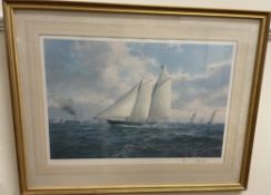 J Steven Dews America A shipping print Signed in pencil to the margin