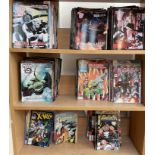 A collection of comics including 2000AD, X-Men, The Punisher,
