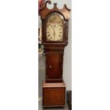 A 19th century oak and mahogany longcase clock,