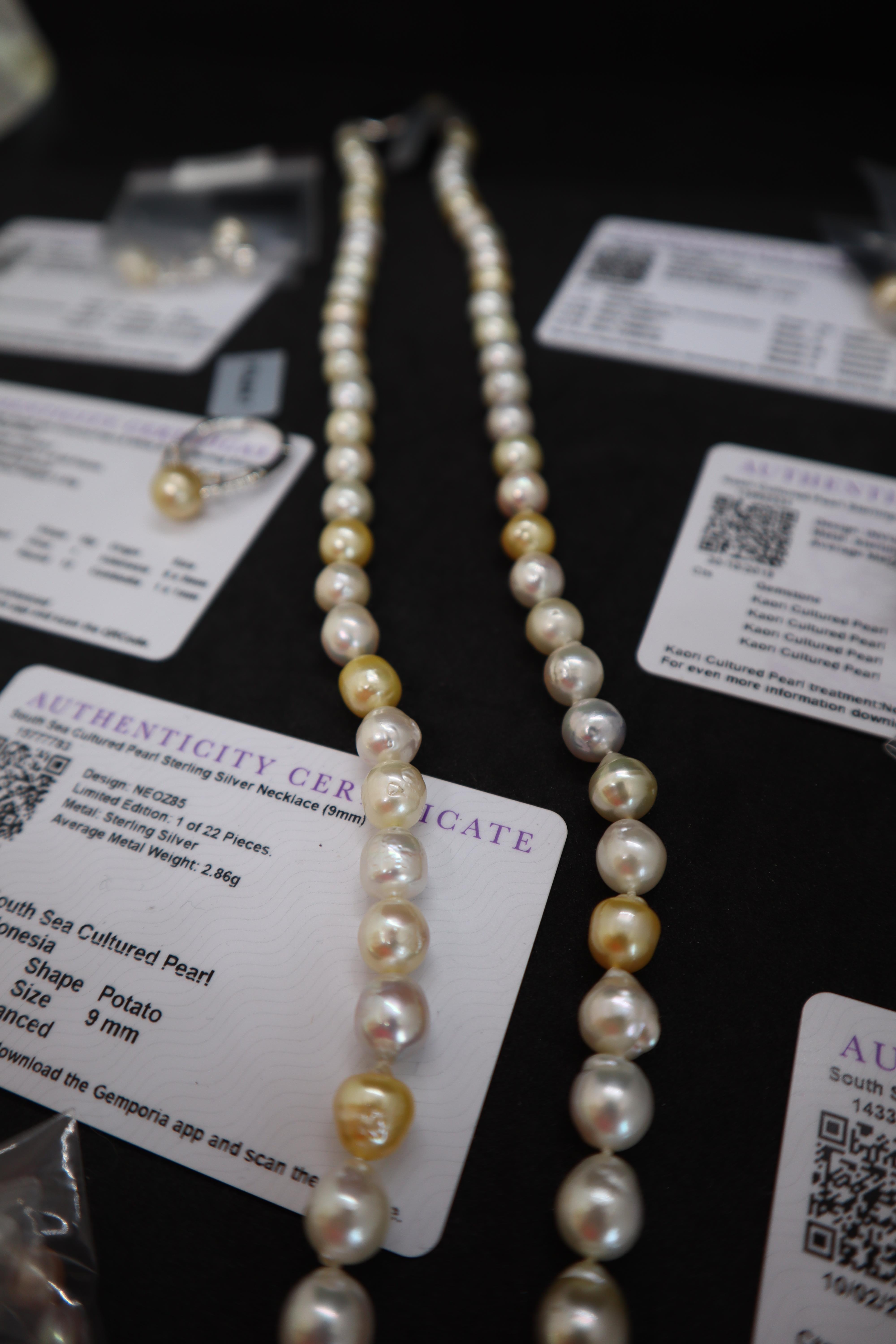 Gemporia - A South sea cultured pearl sterling silver necklace together with a Kaori cultured pearl - Image 3 of 4