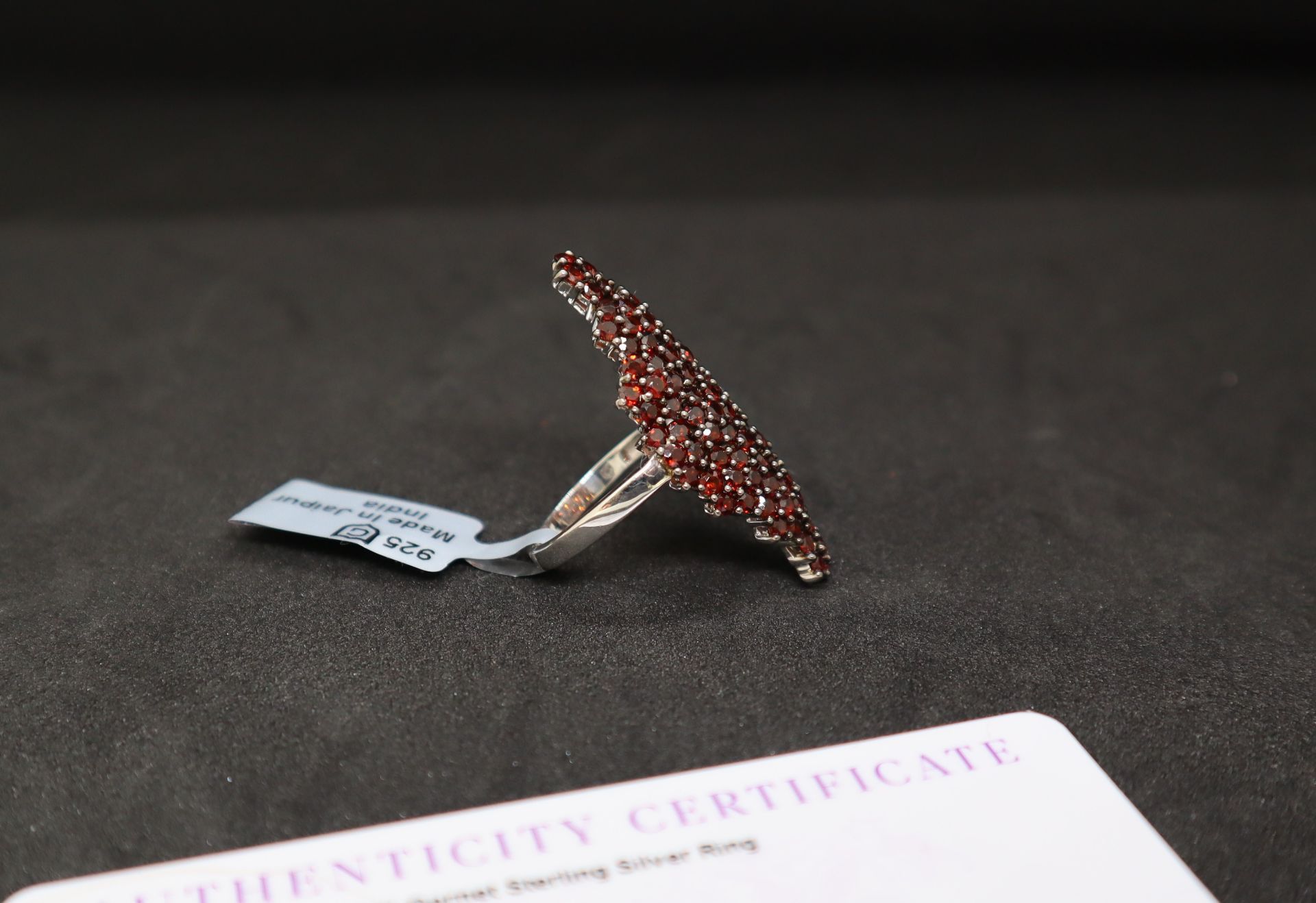 Gemporia - An Anthill garnet sterling silver ring size P to Q together with a pair of Anthill - Image 6 of 7