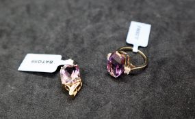 Gemporia - An anahi ametrine and white zircon ring set with a 5.