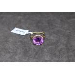 Gemporia - A Zambian amethyst 9k gold ring, set with a 5.