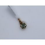 Gemporia - A Wobito snowflake cut prasiolite and green diamond 9k gold pendant