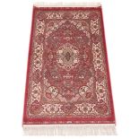 Extra Fine Hand-Knotted Signed Bamboo Silk Pictorial Carpet