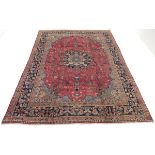 Semi-Antique Hand-Knotter Persian Tabriz Carpet