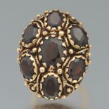 Ladies' Victorian Impressive Gold and Garnet Ring