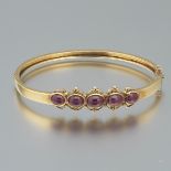 Ladies' Ruby Hinged Bangle Bracelet