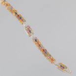 Ladies' Multicolor Sapphire and Diamond Bracelet