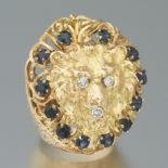 Ladies' Gold, Sapphire and Diamond Ring