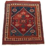 Semi-Antique Hand-Knotted Turkish Village Carpet