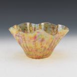 Ruffled Oil Spot Glass Bowl