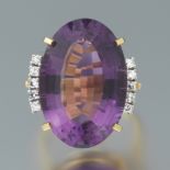 Ladies' Amethyst and Diamond Ring