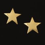 Pair of 14k Gold Star Earrings