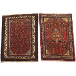 Two Very Fine Vintage Hand-Knotted Zanjan Carpets