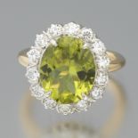 Ladies' Peridot and Diamond Ring