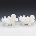 Pair of Royal Worcester Porcelain Centerpiece Shells