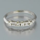 Ladies' Retro Gold and Diamond Band