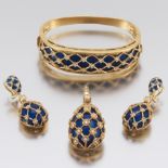 TINELLI Gold, Diamond and Enamel Jewelry Suite