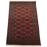 Extra Fine Vintage Hand-Knotted Bukhara Turkaman Carpet