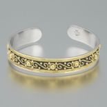 Dovris Gold Neoclassical Design Ornate Cuff