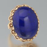 Large Lapis Gold Ring