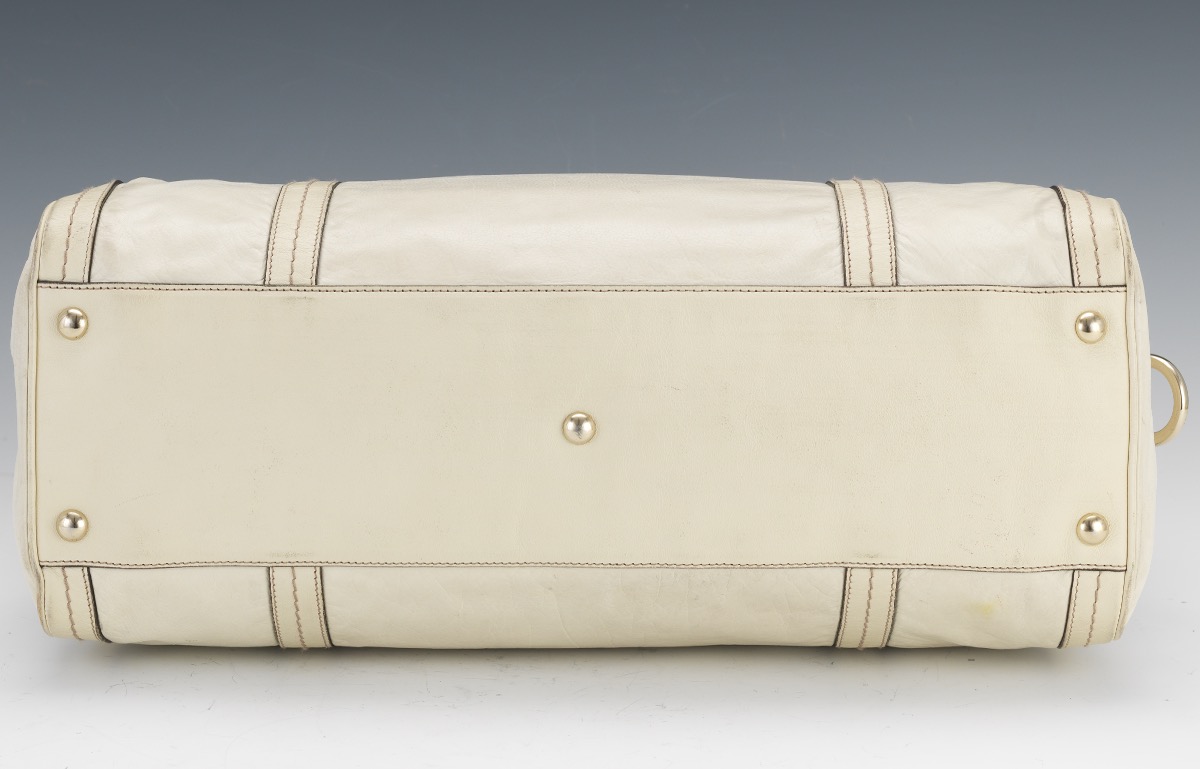 Gucci White Leather Duffle Bag - Image 7 of 10