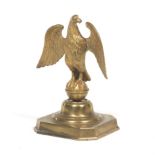 Antique Gilt Bronze and Mixed Metals American Eagle Cabinet Sculpture