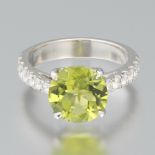 Ladies' Peridot and Diamond Ring