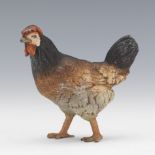 Austrian Cold Painted Metal Hen Figurine