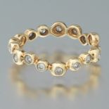 Ladies' Gold and Diamond Serpentine Eternity Band