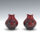 Pair of Royal Doulton Flambe Vases