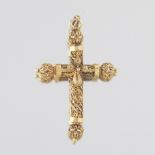 Victorian Spanish Colonial Style Gold Filigree Cross