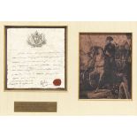 Napoleon Bonaparte Facsimile Letter, Framed