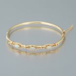 Ladies' Vintage Gold and Opal Bangle